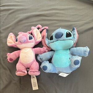 Blue and Pink Plush Toy Set